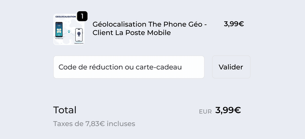Je saisis l'IMEI de mon The Phone Géo